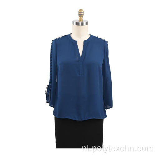 Blouse met lange mouwen, casual damesoverhemd